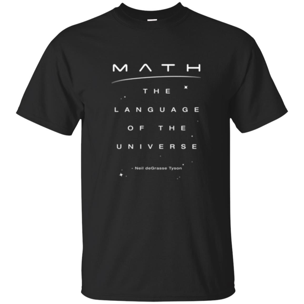 Math Lover T-shirt The Language Of The Universe Black