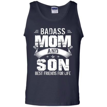 Badass Mom And Son Best Friends For Life Shirt Navy