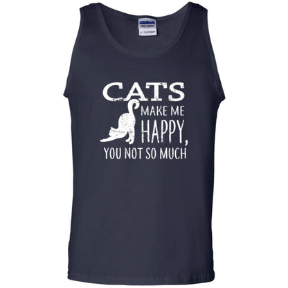 Cat Lover T-shirt Cats Make Me Happy You Not So Much Navy