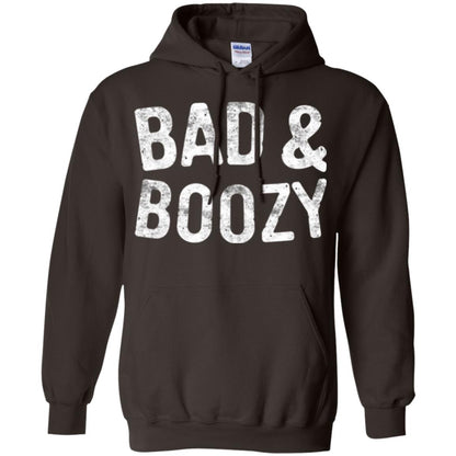 Funny Drinking T-shirt Bad And Boozy Dark Chocolate