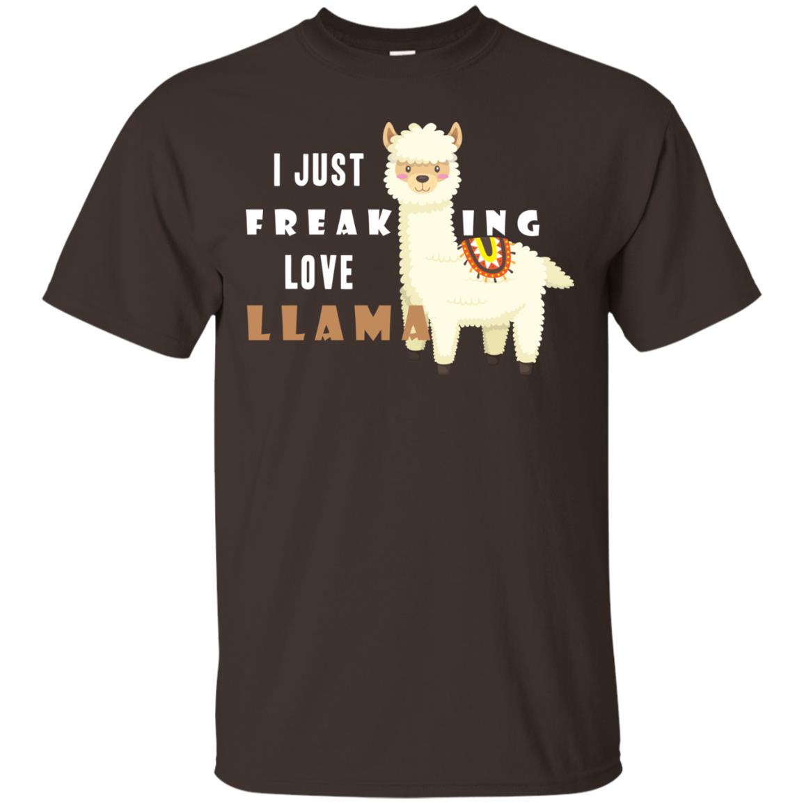 I Just Freaking Love Llama Shirt Dark Chocolate