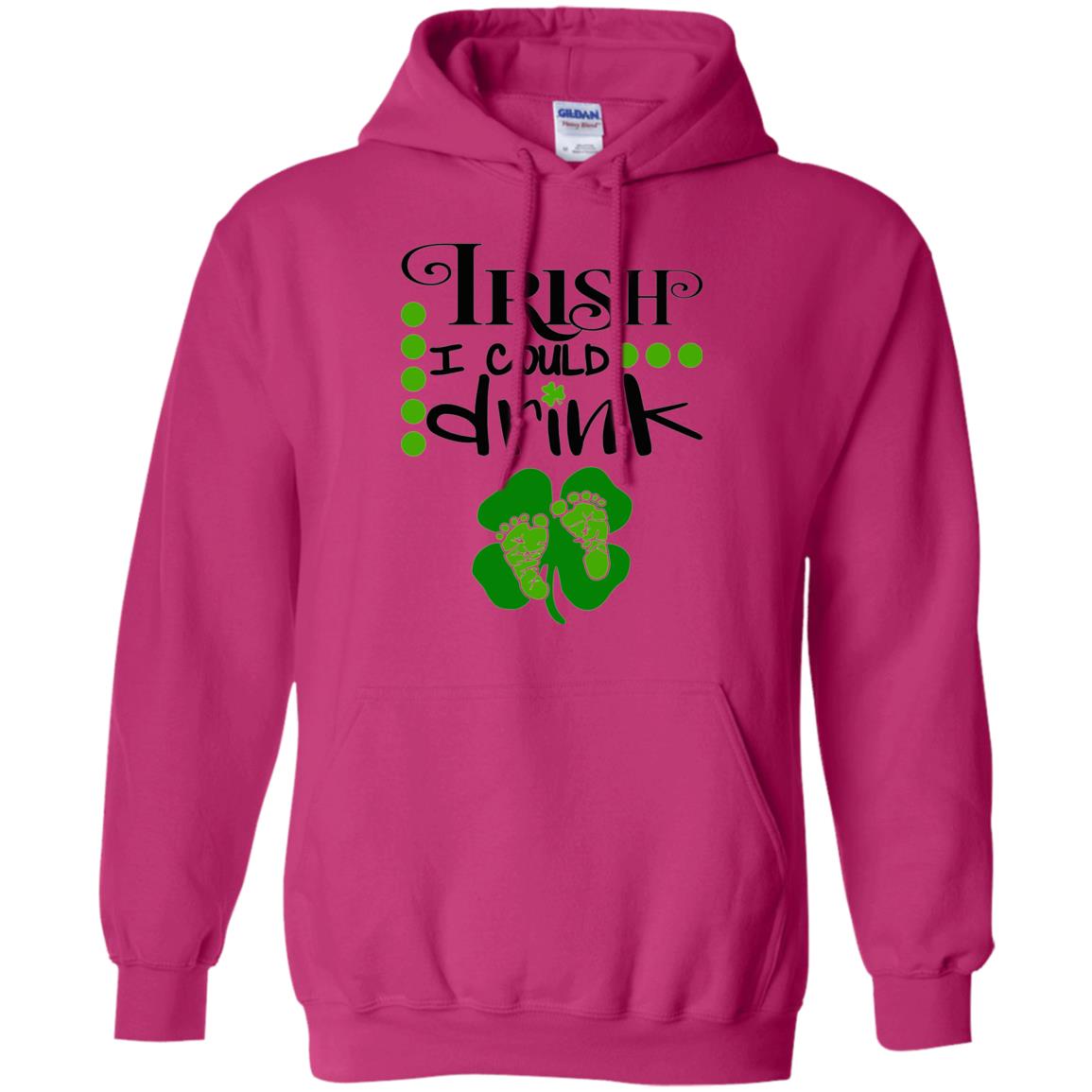 Baby Irish I Could Drink Pregnancy St Patrick_s Day T-shirt Heliconia