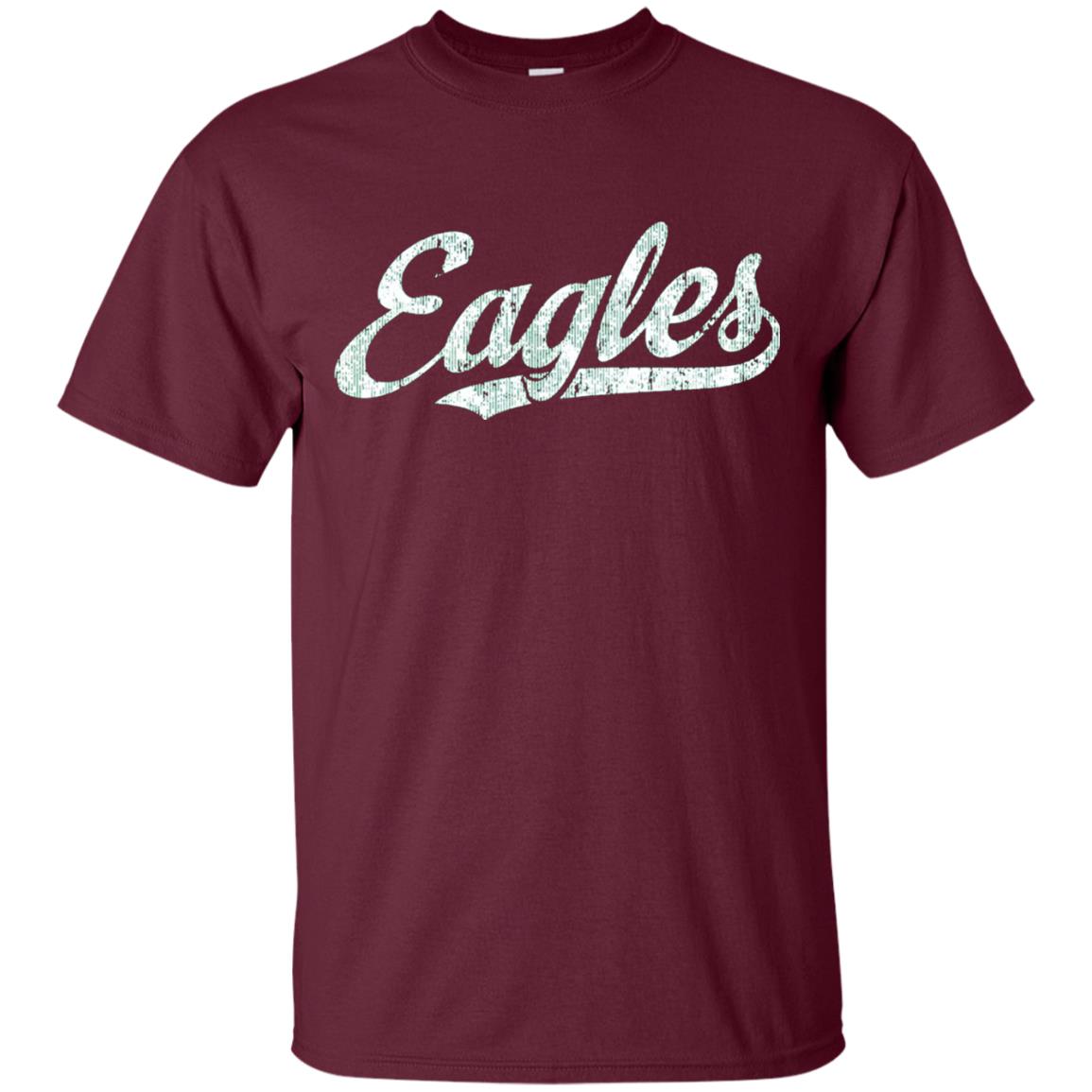 Eagles Mascot T-shirt Vintage Sports Name Maroon
