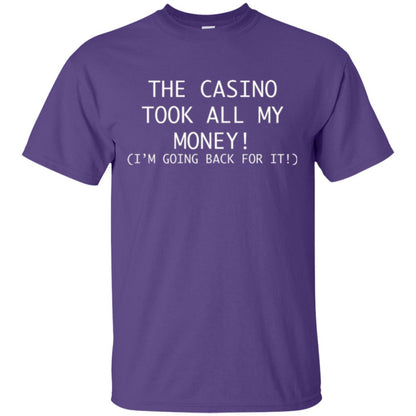 Gambler T-shirt The Casino Took All My Money Purple