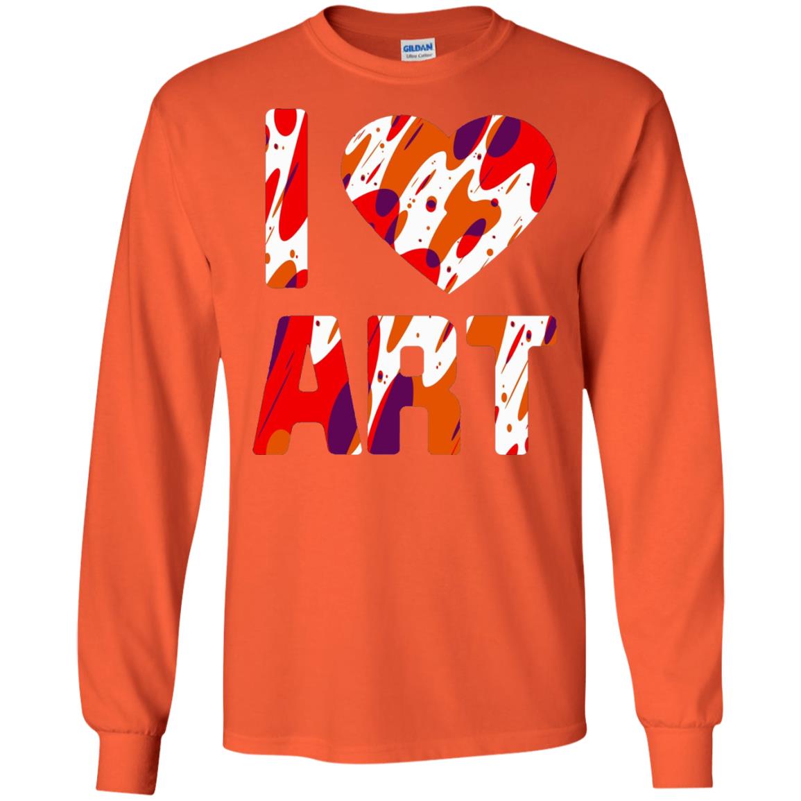 Artist T-shirt I Love Art Orange