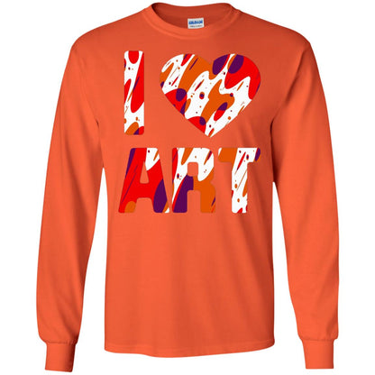 Artist T-shirt I Love Art Orange