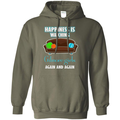 Happiness Is Watching Gilmore Girls Again And Again Shirt Military Green