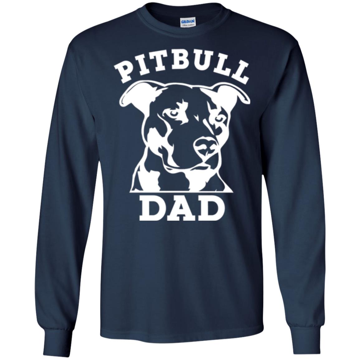 Pit Bull Dad T-shirt Pitbull Lovers Navy