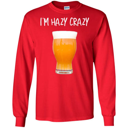 Funny Craft Beer Tshirt I_m Hazy Crazy Red