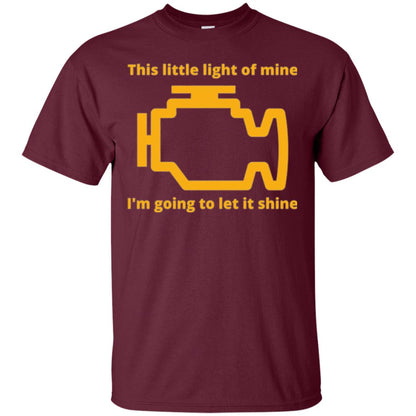 This Little Light Of Mine - Check Engine Light T-shirt Maroon