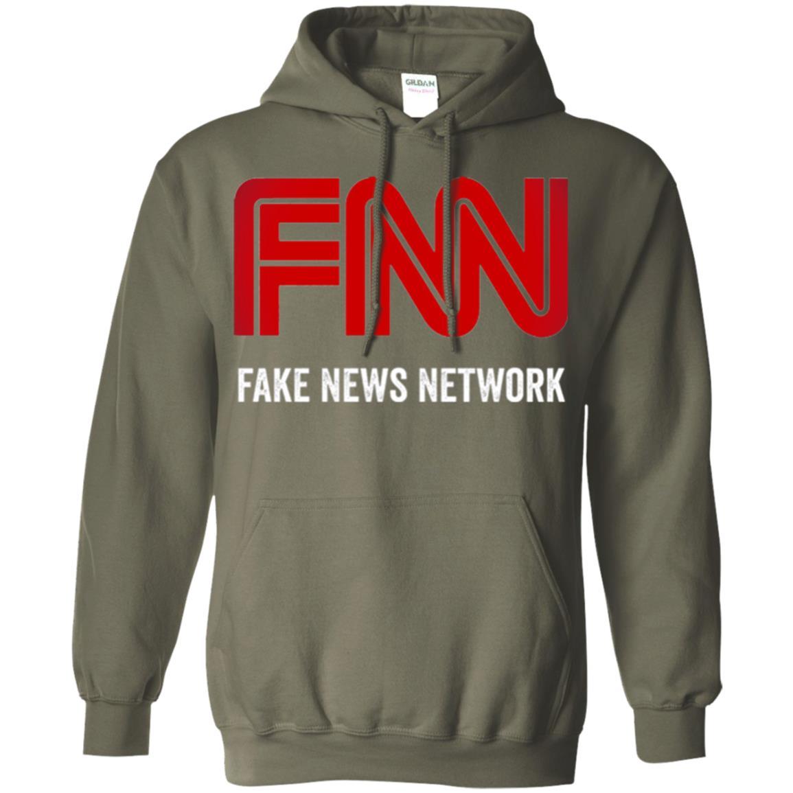 Anti Trump T-shirt Fnn The Fake News Network Military Green