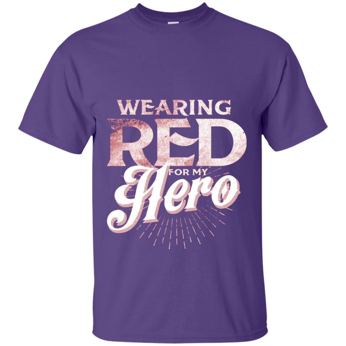 Wearing Red For My Hero Proud Us Army Shirt Purple