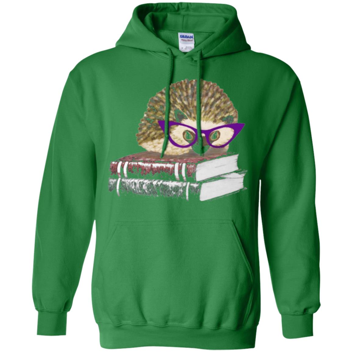 Adorable Hedgehog Book Nerd Gift Shirt Irish Green