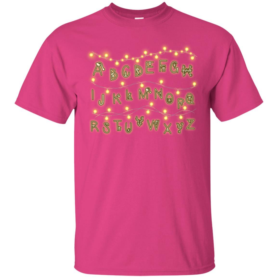 Alphabet Fairy Lights T-shirt Heliconia