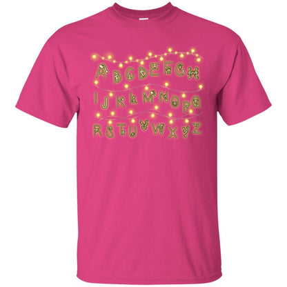Alphabet Fairy Lights T-shirt Heliconia