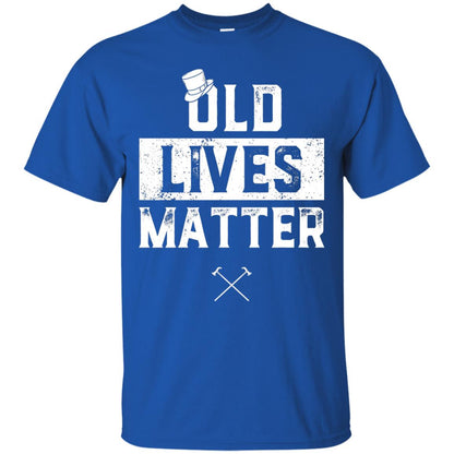 Old Lives Matter Funny Elderly 60th Birthday Shirt Royal