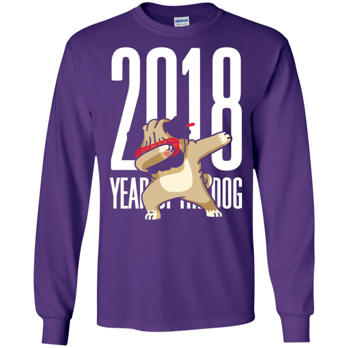 Dog Lover T-shirt 2018 Year Of The Dog Purple