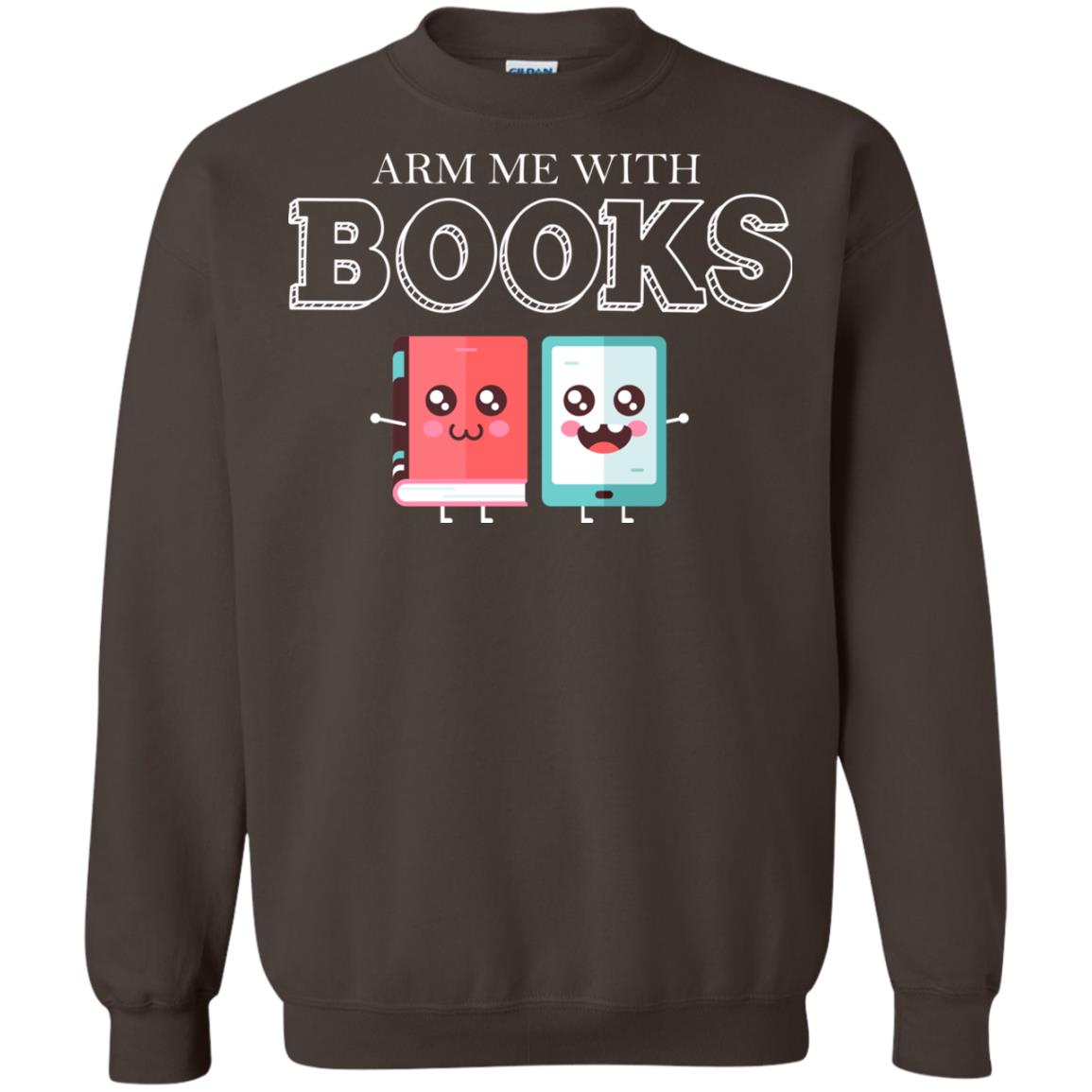 Arm Me With Books Gun Control T-shirt Dark Chocolate