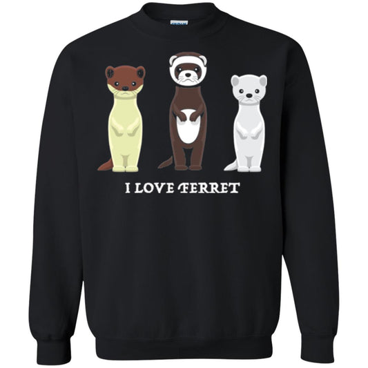 Ferret T-shirt I Love Ferret Black