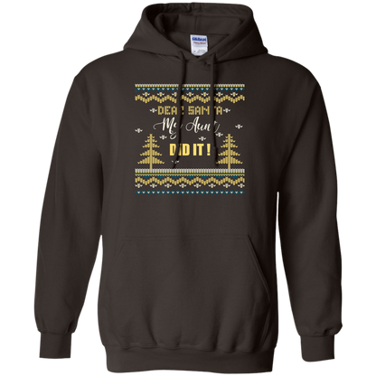 Christmas T-shirt Dear Santa My Aunt Did It Dark Chocolate