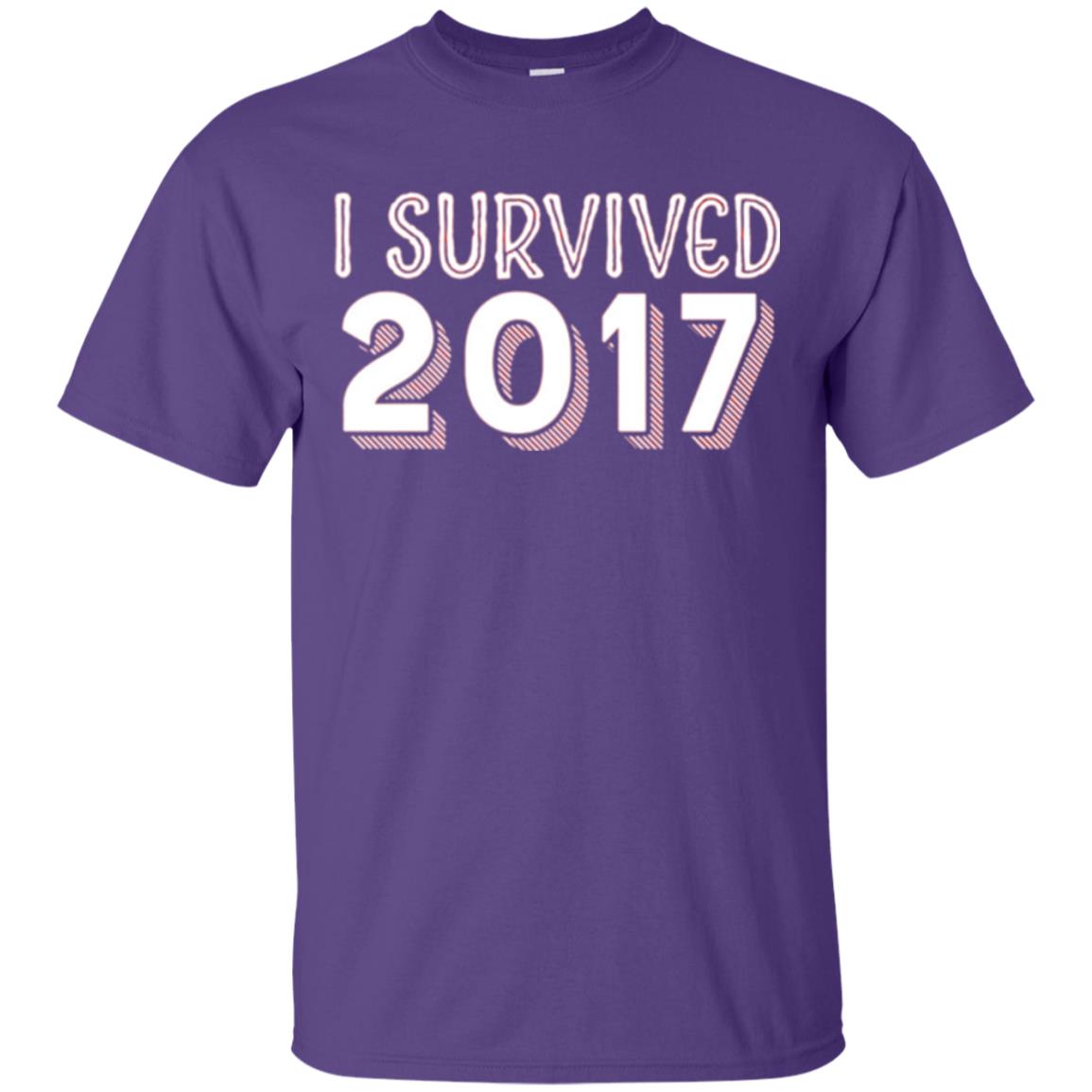 New Year_s T-shirt I Survived 2017 Purple