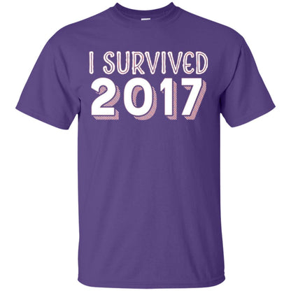 New Year_s T-shirt I Survived 2017 Purple