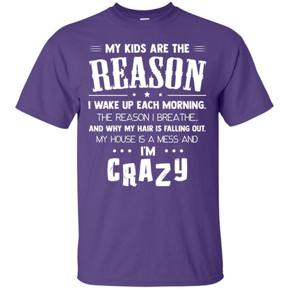 My Kids Are The Reason I Wake Up Each Morning Shirt Purple
