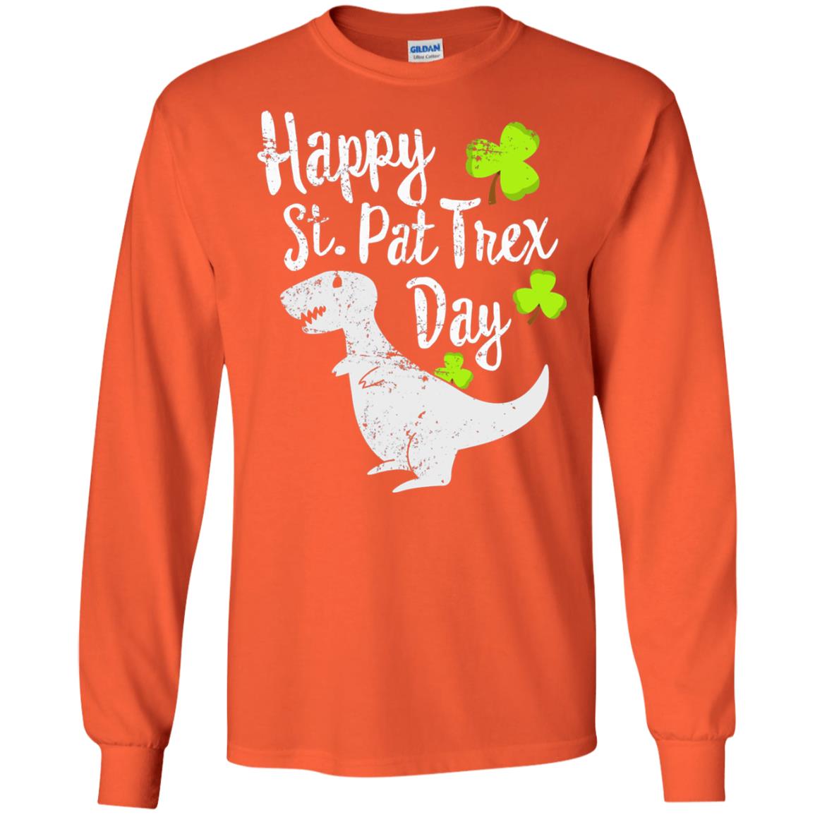Pat T-rex Cute Stain Patricks Shirt Orange