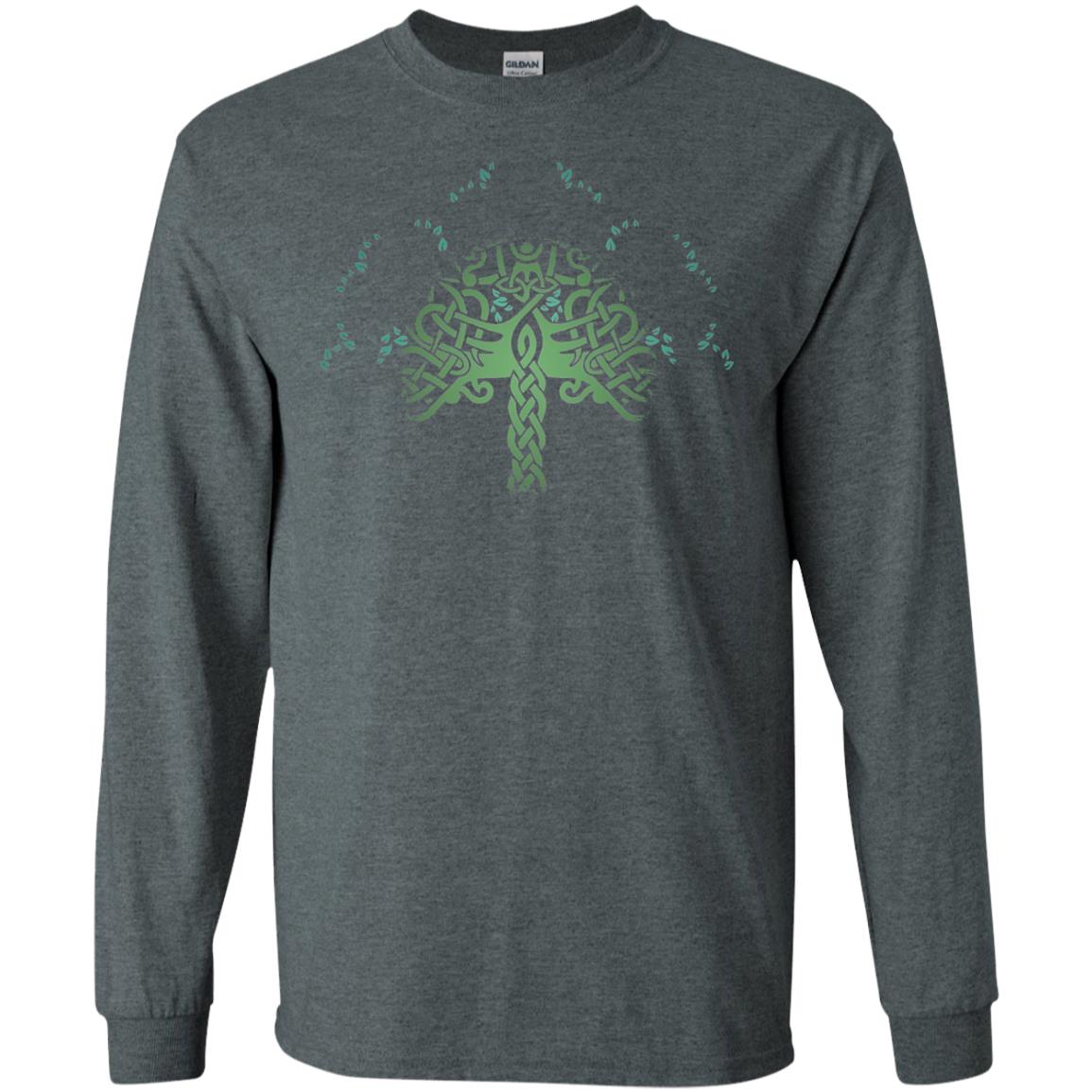 Viking Celtic Knotwork Tree Of Life T-shirt Dark Heather