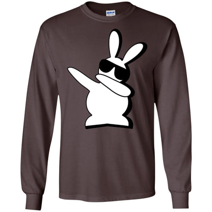 Dabbing Hip Hop Bunny Easter Shirt Dark Chocolate