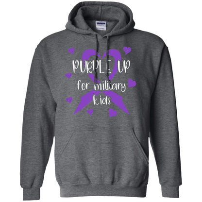 Purple Up For Military Kids Shirt Dark Heather