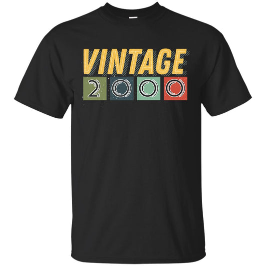 Vintage 2000 18th Birthday Gift Shirt For Mens Or Womens Black