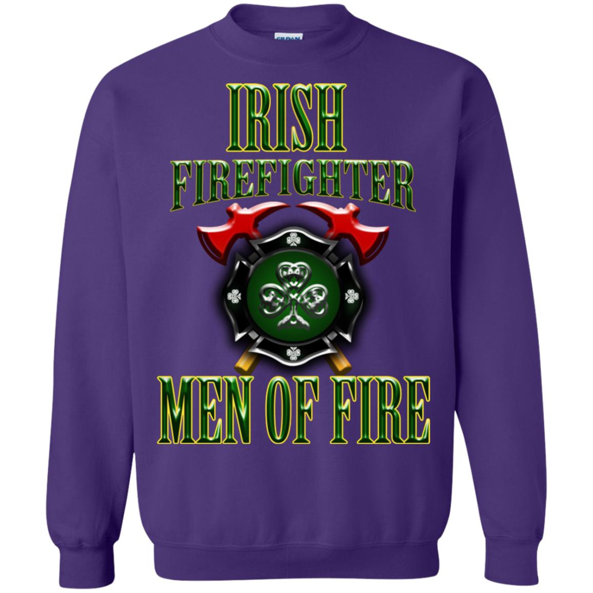 Irsh Firefighter Men Of Fire Irish Fireman Gift Shirt Purple