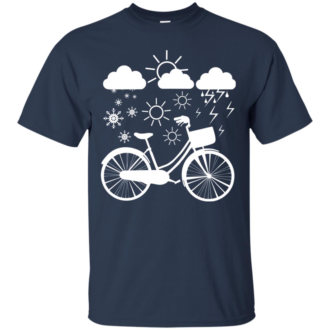 Bicycle All Weather Cyclist T-shirt For Bicycle Lover Navy