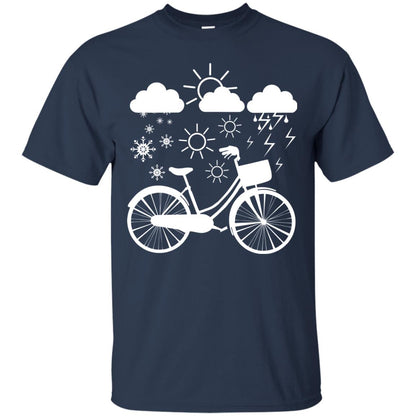 Bicycle All Weather Cyclist T-shirt For Bicycle Lover Navy