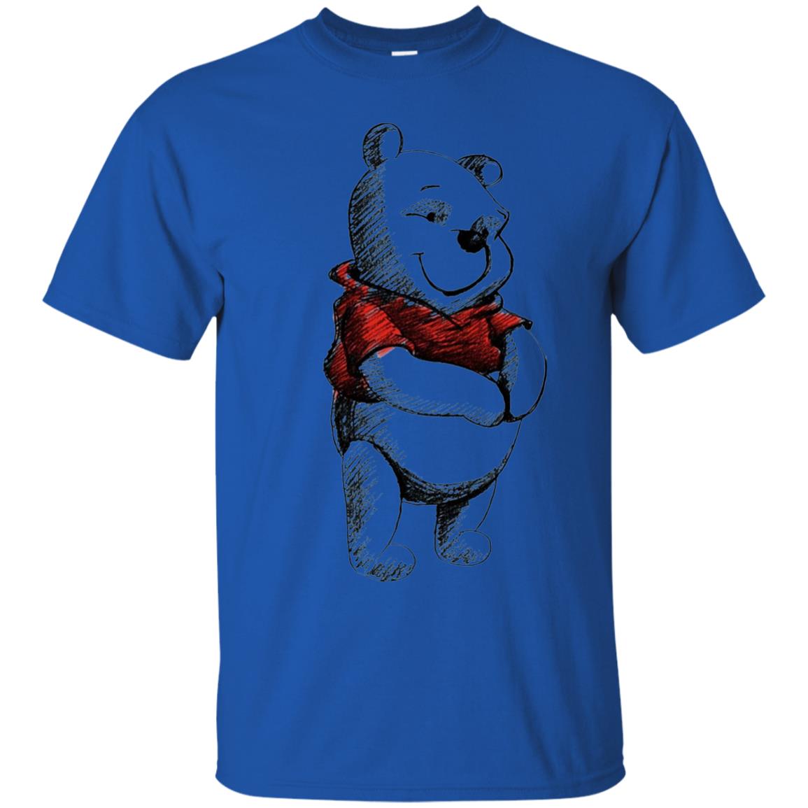 Sketch Of Winnie The Pooh Movie Lover T-shirt Royal