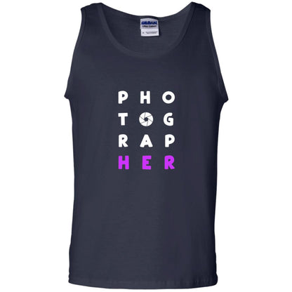 Photographer T-shirt With Purple Text Pho Tog Rap Her Navy