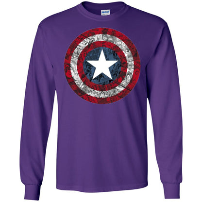 Film T-shirt Captain America Avengers Shield Comic Graphic Purple