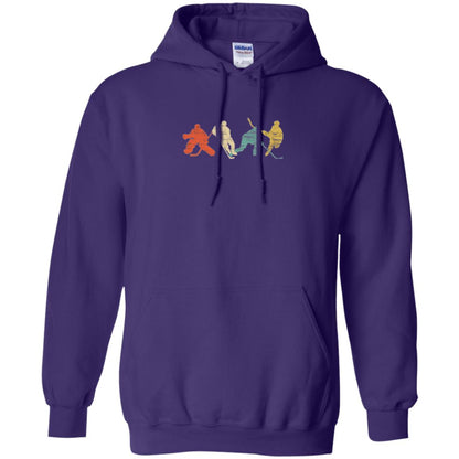 Classic Vintage Style Ice Hockey T-shirt Purple