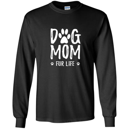 Dog Lover T-shirt Dog Mom Fur Life T-shirt Black