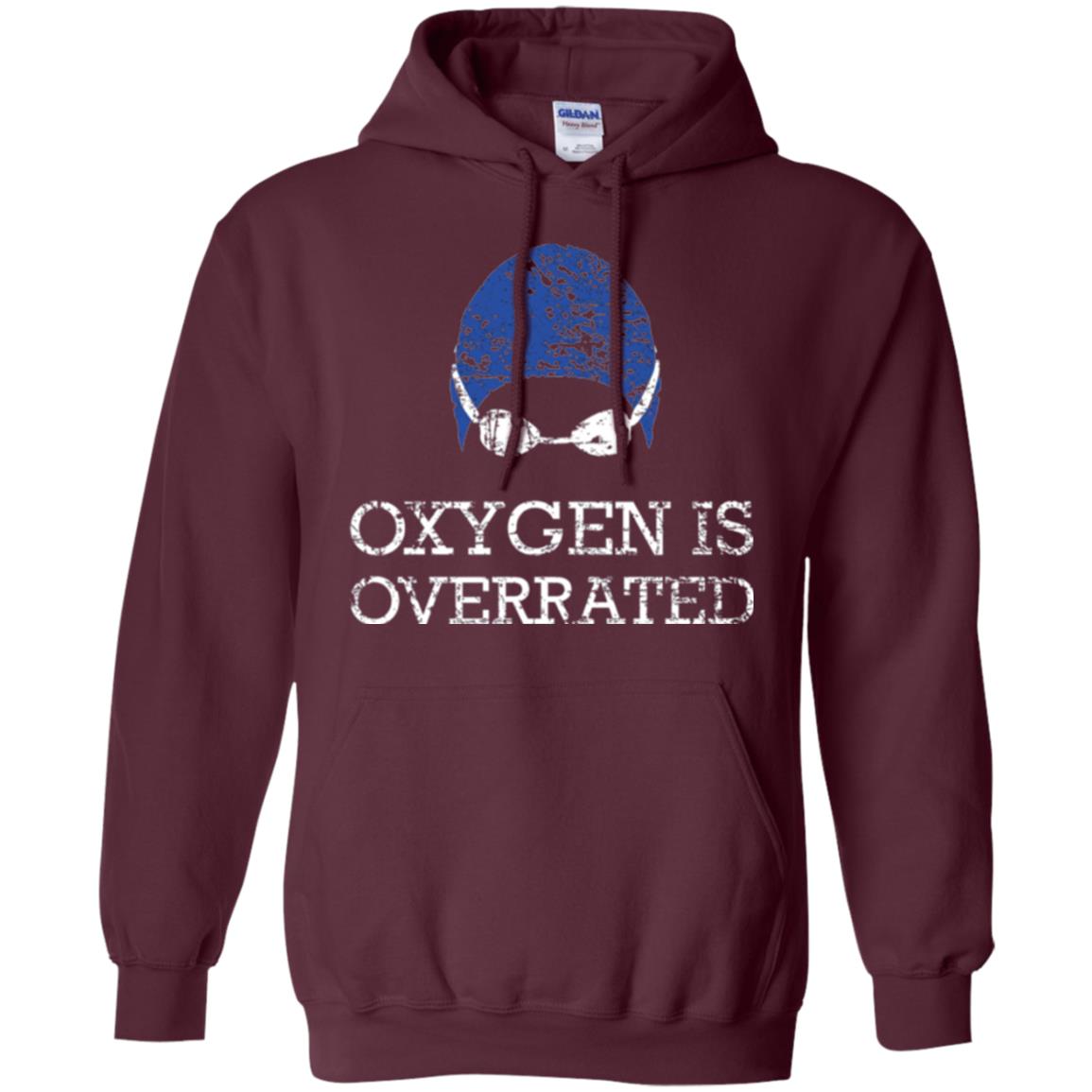 Swimming Lovers T-shirt Oxygen Is Overrated Maroon