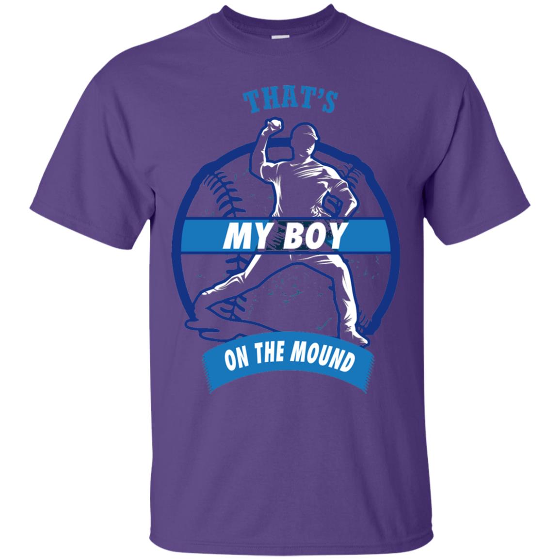 Thats My Boy On The Mound Softball Pitcher Shirt Purple