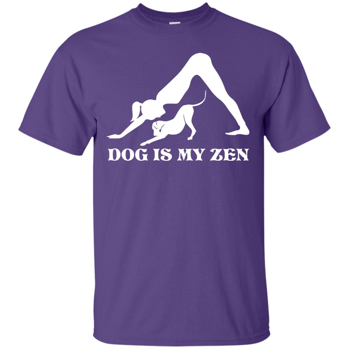 Yoga Dog T-shirt Dog Is My Zen Purple