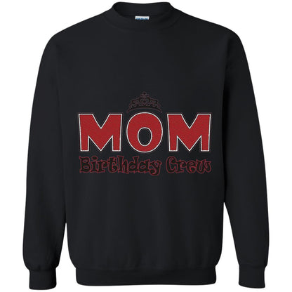 Mom Birthday Crew T-shirt Birthday Party Black
