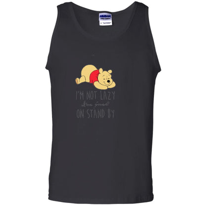 Cartoon T-shirt I'm Not Lazy I'm Just On Stand By Black