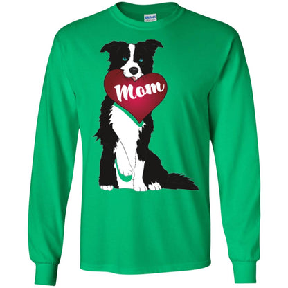 Dog Lover T-sshirt Border Collie Fetching Valentine Heart Irish Green