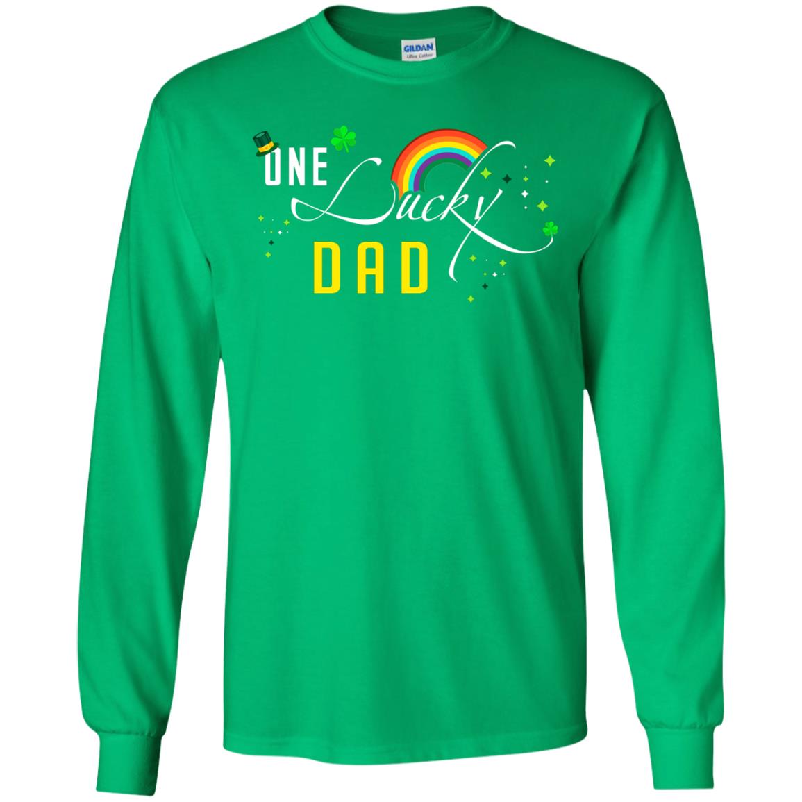 One Lucky Dad St. Patrick_s Day T-shirt Irish Green