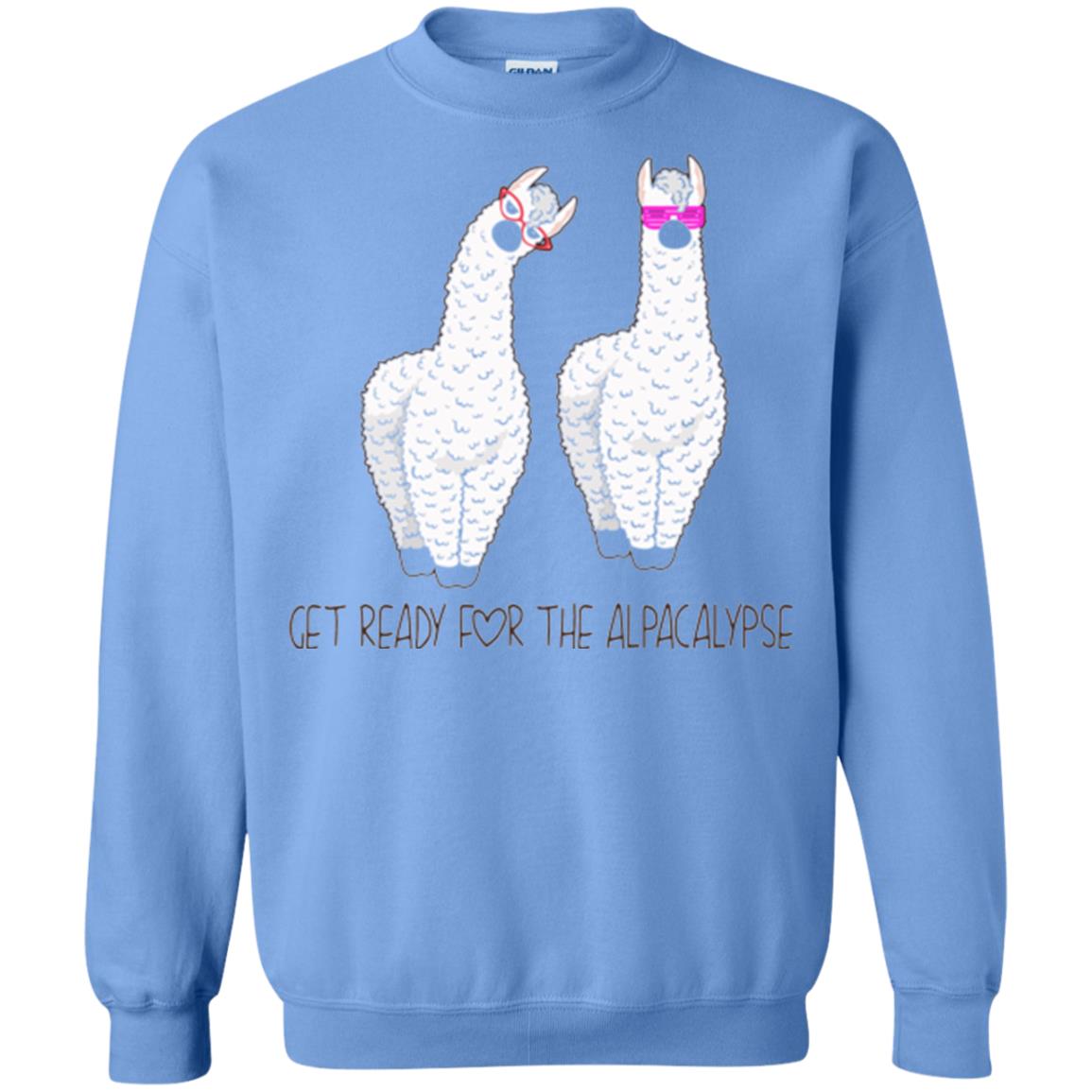 Funny Alpaca T-shirt Get Ready For The Alpacalypse Carolina Blue