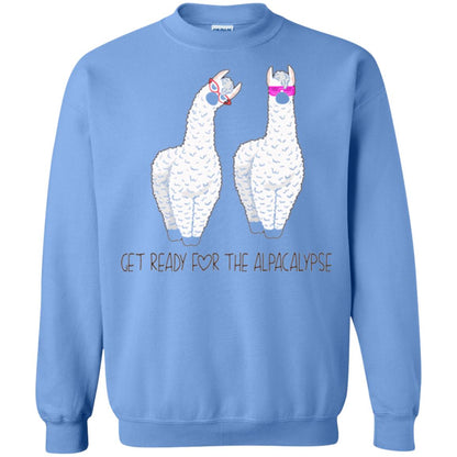 Funny Alpaca T-shirt Get Ready For The Alpacalypse Carolina Blue