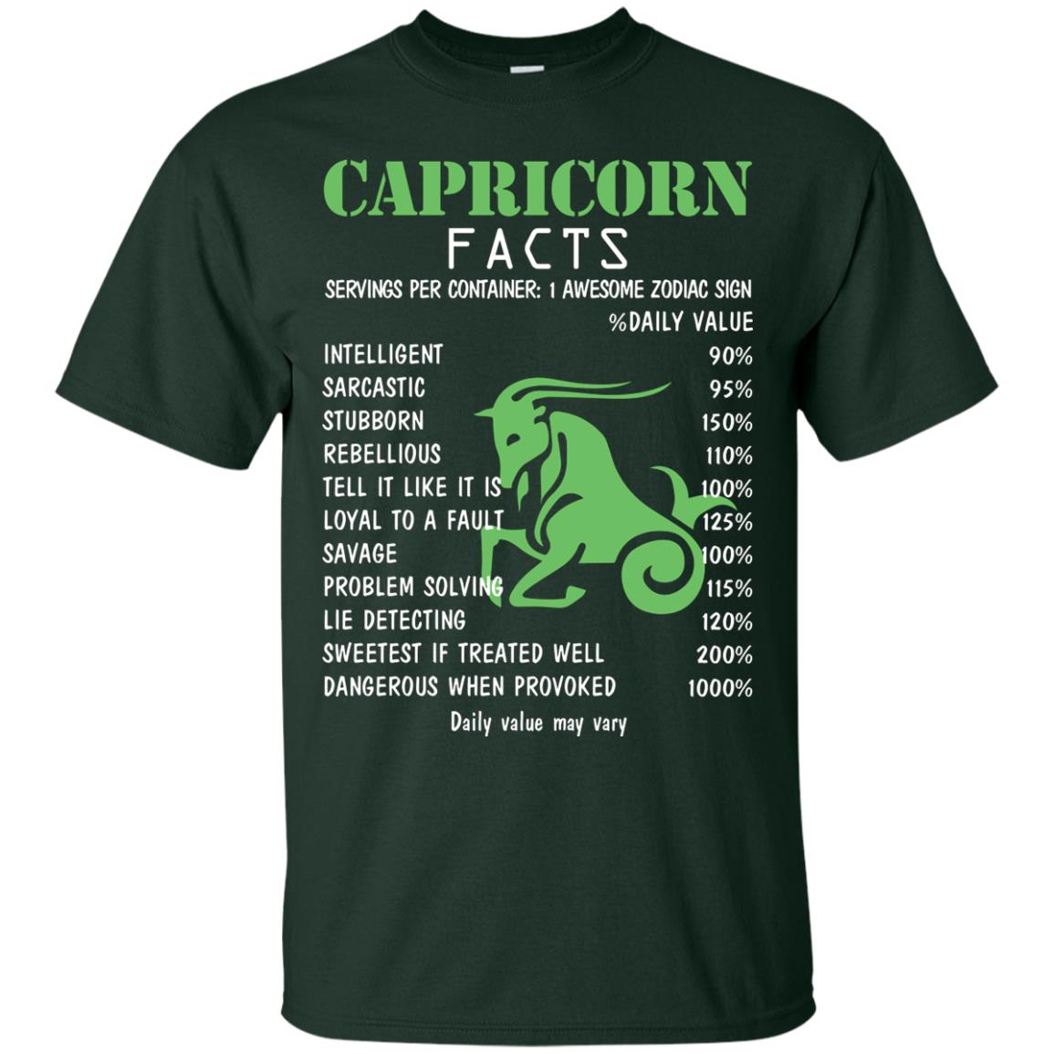 Capricorn Facts 1 Awesome Zodiac Sign Gift Shirt For Capricorn Horoscope Forest